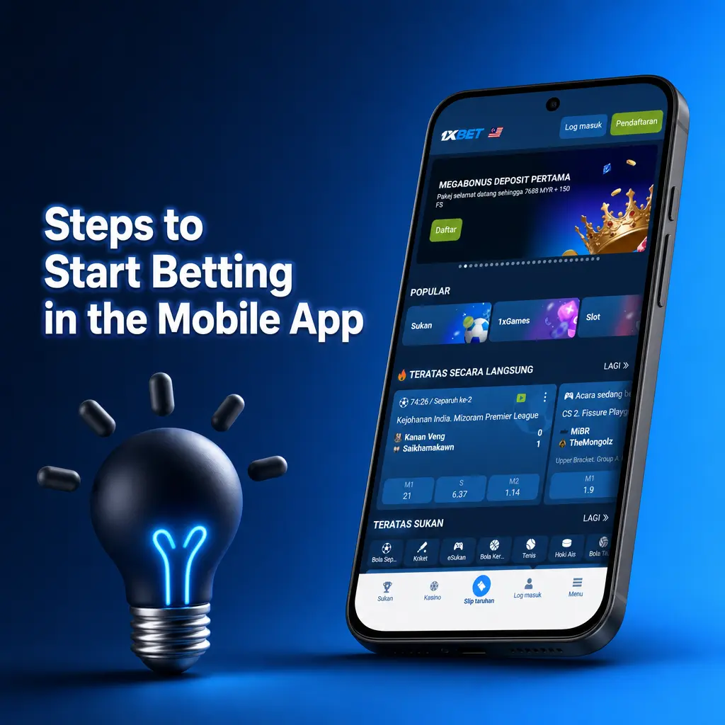 Step-by-step guide showing how to log in, pick odds, enter stake in MYR, and place a bet on the mobile app.