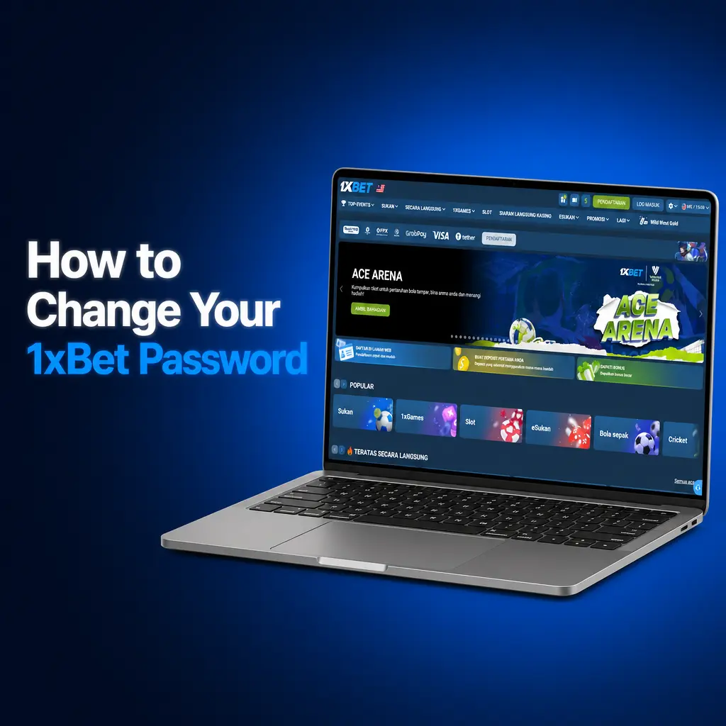 Step-by-step guide showing how to reset a forgotten 1xBet password using phone or email verification