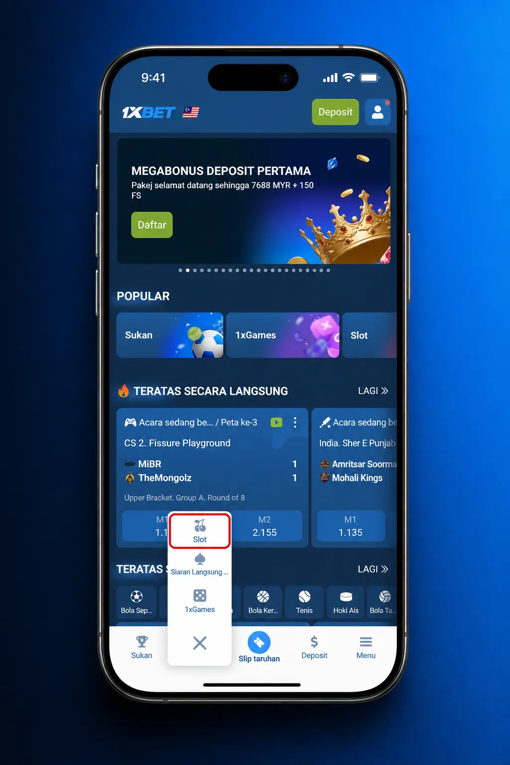 Step-by-step guide to registering, depositing, and joining a live dealer table at 1xBet Casino.